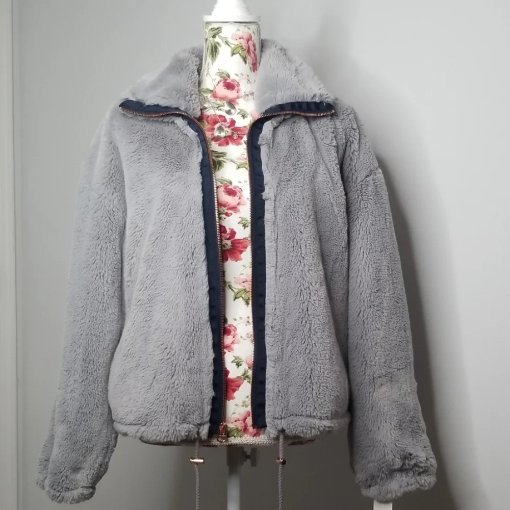 NWT Lucky Brand Faux Fur Coat